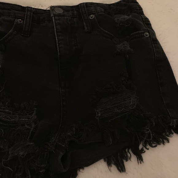 Mossimo Supply Distressed High Rise Short - Black - Picture 3 of 5